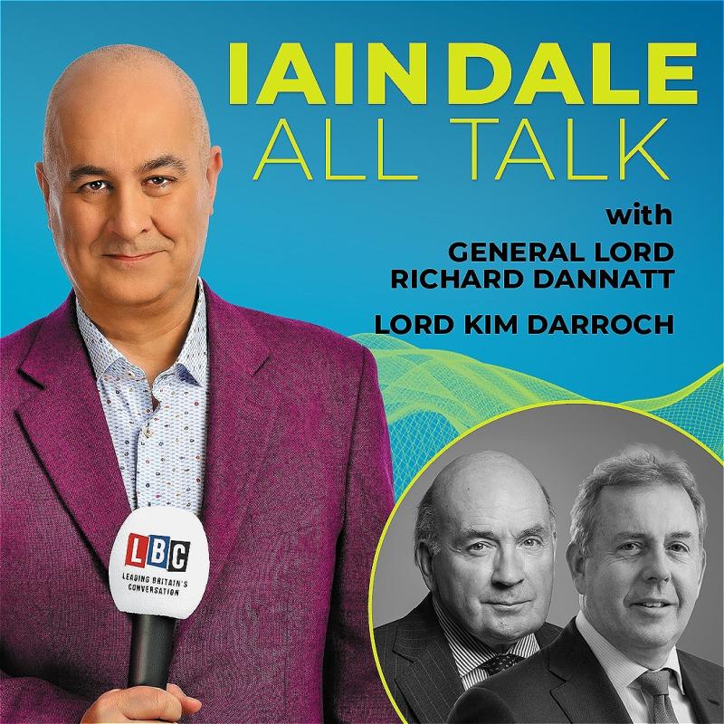 Iain Dale All Talk series featuring a photo of guest speakers General Lord Richard Dannatt and Lord Kim Darroch.